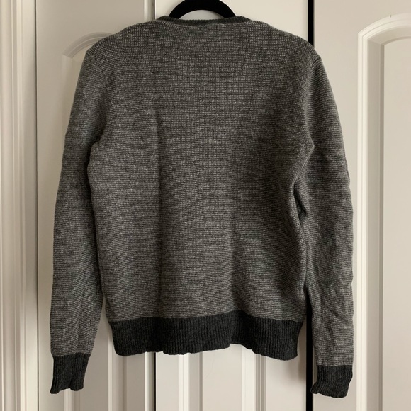 J CREW Grey Lambswool 100% Wool Crewneck Sweater M - Picture 4 of 5